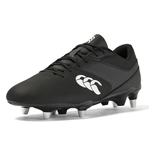 Canterbury phoenix raze - scarpe da rugby unisex, morbide, colore: nero/bianco, nero e bianco, 42 eu