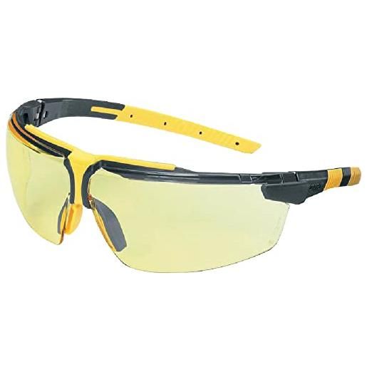 Uvex 9190085 occhiali con astine i-3 s amber sv exc, blu/nero