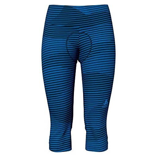 Odlo zeroweight 3/4 tights, leggings da donna, ambaro blu-diving navy, xs