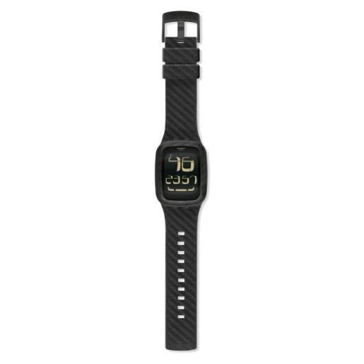 Swatch orologio unisex digitale al quarzo con cinturino in silicone - surb110