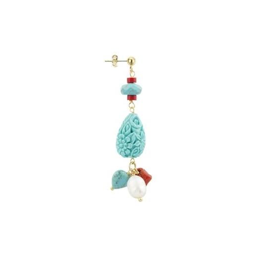 Lebole Maison lebole gioielli orecchini da donna mix&match goccia turchese rubino
