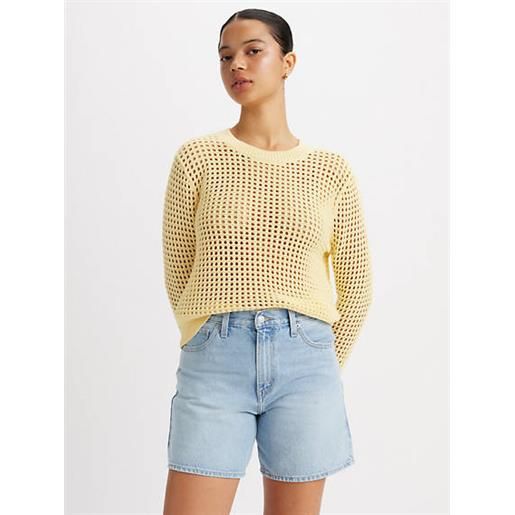 Levi's top superbloom a manica lunga a uncinetto giallo / anise flower