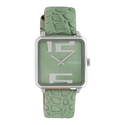 Oozoo C5504 Orologio Da Uomo – Quadrante Nero Numeri Arabi, Cinturino In Pelle, Cassa XXL 52mm, Movimento Miyota, Impermeabile 2 Bar