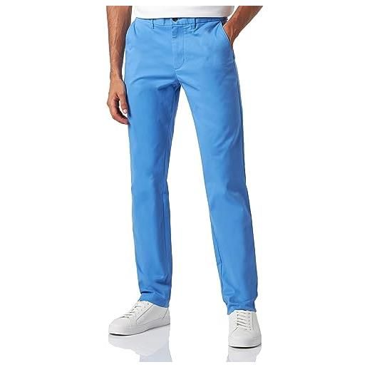 Tommy Hilfiger pantaloni uomo cotton chinos, blu (iconic blue), 32w / 34l