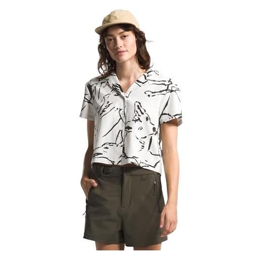 The North Face first trail maglietta da escursionismo white dune coyote field sketch print xs