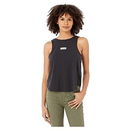 Hurley w one&only box flouncy tank, canotte donna, black, l