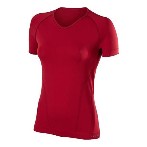 Falke kurzarmshirt warm, t-shirt donna, rosso (ruby 8830), xs
