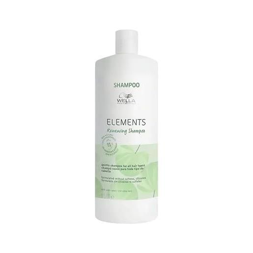Wella Professionals elements - shampoo rinnovante - brillantezza e morbidezza per capelli - senza siliconi e solfati - con aloe vera 1l