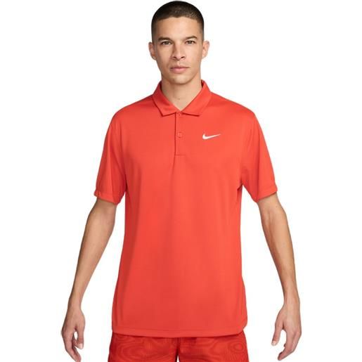 Nike polo da tennis da uomo Nike court dri-fit solid polo - rust factor/white