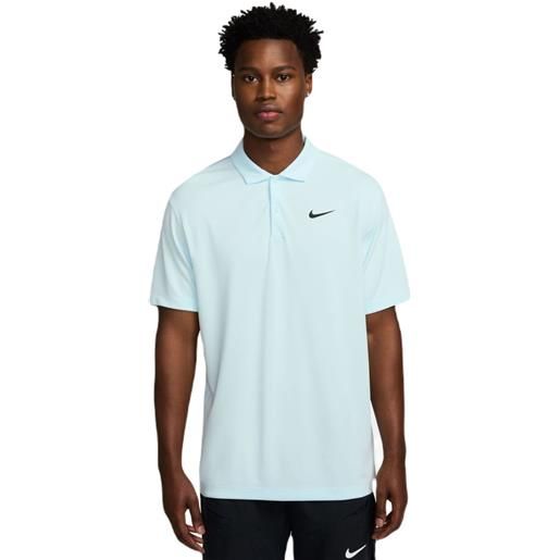 Nike polo da tennis da uomo Nike court dri-fit solid polo - glacier blue/black