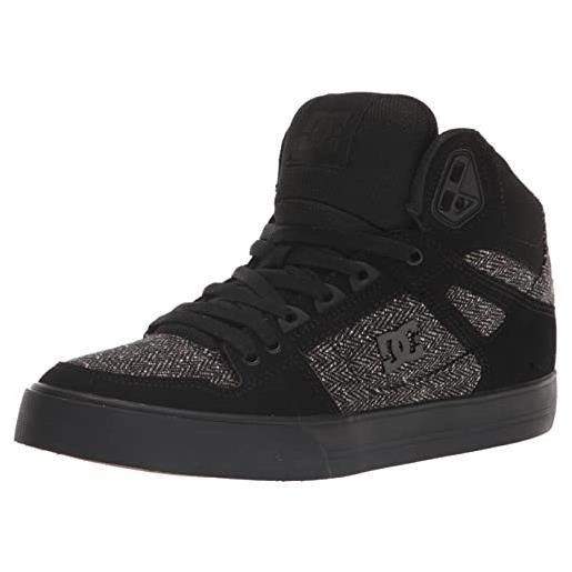 DC shoes dc pure high top wc scarpe da skate da uomo, skateboard, black black black battleship, 52 eu