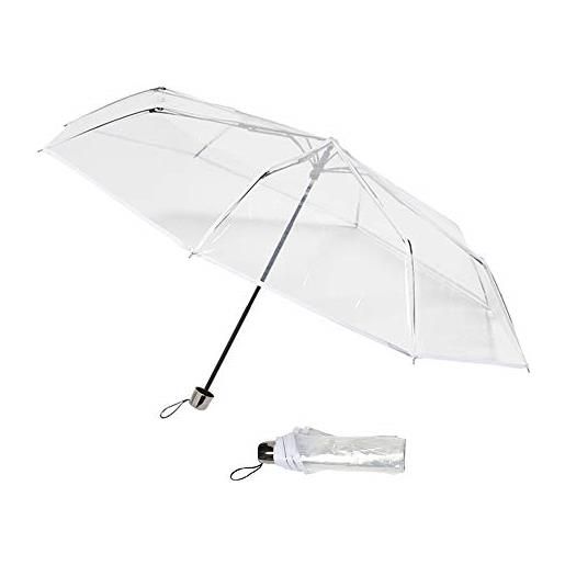 Dans l'air du temps dans air du temps neyrat539 ombrello pieghevole, 30 cm, trasparente/bianco