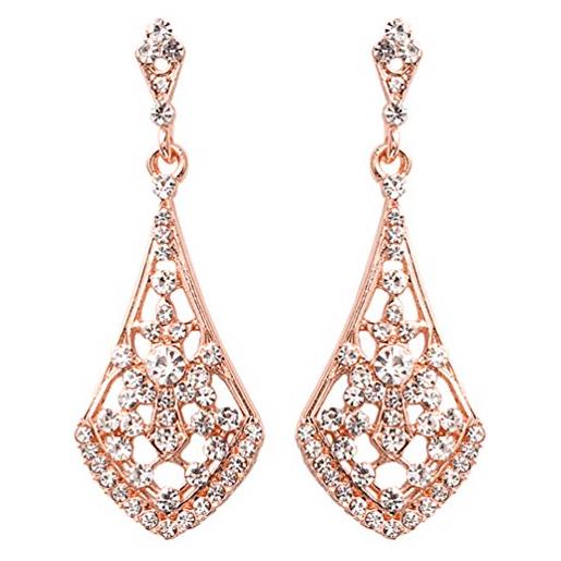 GREYKA strass orecchini con diamanti orecchini pendenti in cristallo gioielli per l'orecchio da sposa accessori da sposa argento