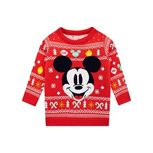 Disney ragazzi maglione di natale di mickey mouse rosso 6-7 anni