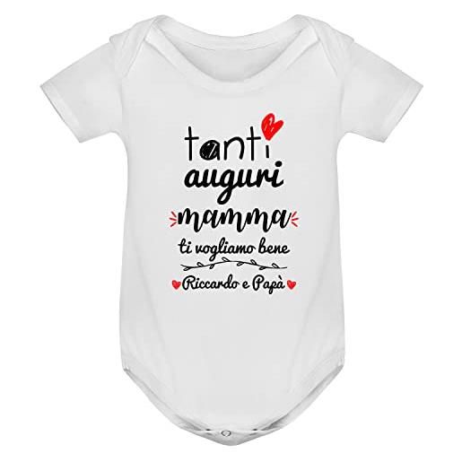 Little Floki body personalizzati neonato - tanti auguri mamma con nome - idea regalo festa della mamma - maglietta personalizzabile - compleanno