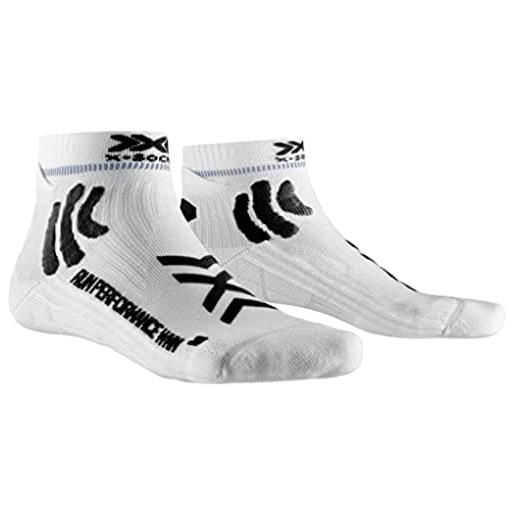 X-socks run performance 4.0 uomo calzini, arctic bianco/nero opale, 44