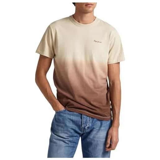 Pepe Jeans kenneth ss, t-shirt uomo, marrone (sand), m