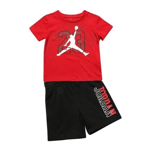 Nike jordan completo t-shirt e shorts neonato elevated classics rosso taglia 18 m cod 65b213-023
