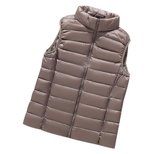 Gilet Piumino Donna Leggero Imbottito - Giubbotto Smanicato Trapuntato Invernale Con Custodia - Foto 10
