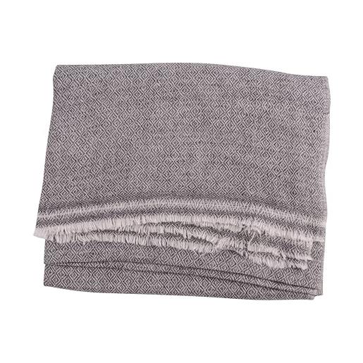 yanopurna sciarpa in cashmere 100% lana cashmere, 68x190 cm, sciarpa in cashmere tessuta a mano dal nepal, unisex, lavaggio a mano, grigio scuro, motivo a quadri