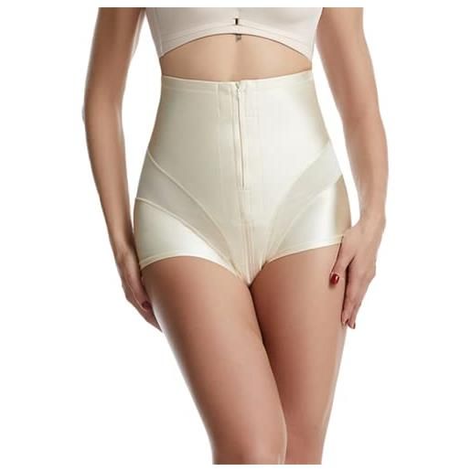 HSQSMWJ donna corsetto dimagrante body intero modellante guaina contenitiva contenitivo pancera mutanda vita alta(color: beige, size: m)