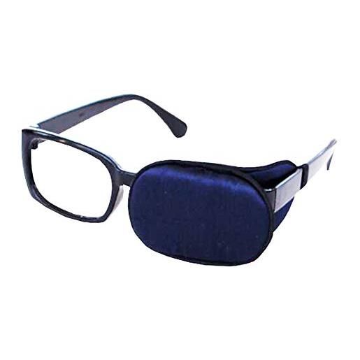 Maya Star bambino/adulto recupero dell'acuità visiva maschera per gli occhi di seta allenamento ambliopia strabismo corretto bende pigre per occhiali (blu scuro)