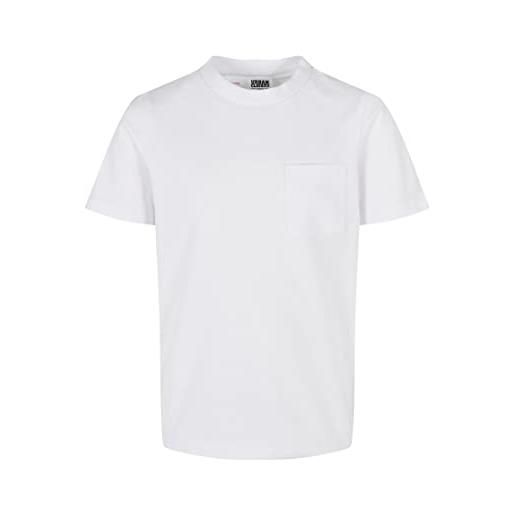 Urban classics maglietta bambino in cotone organico, t-shirt a manica corta con taschino, disponibile in diversi colori, taglie 110/116 - 158/168
