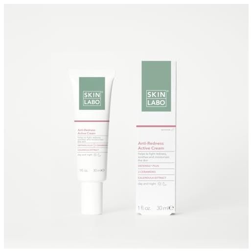 SKIN LABO skin. Labo - crema attiva anti-rossori, aiuta a combattere gli arrossamenti, lenitiva e idratante, con defensil-plus e estratto di calendula - 30 ml