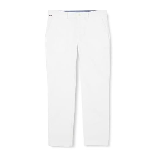 Tommy Hilfiger pantaloni uomo cotton chinos, bianco (white), 31w / 32l