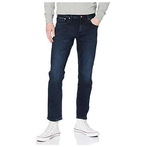 Tommy Hilfiger jeans uomo core slim bleecker elasticizzati, blu (iowa blueblack), 29w / 32l