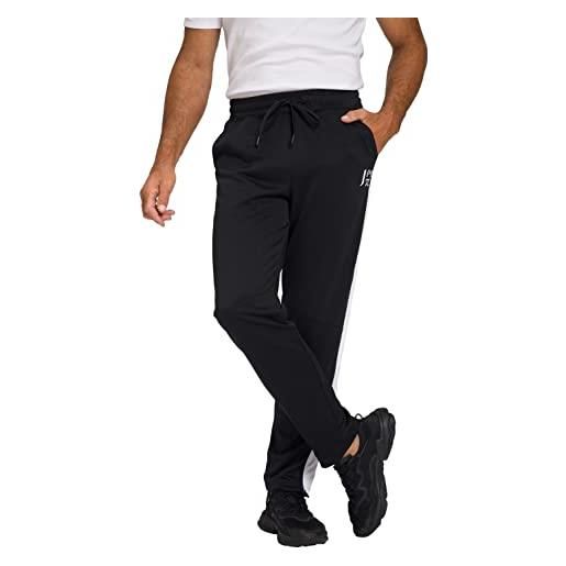 JP 1880 jay-pi-pantaloni da allenamento, con elastico in vita, strisce laterali, fino a 8xl, nero, xxxxxxl uomo