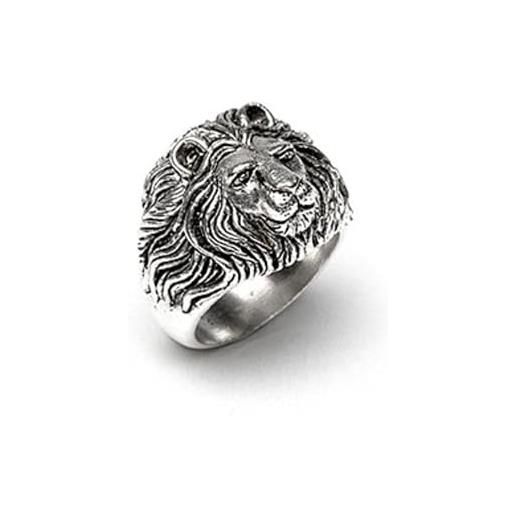 Vestopazzo anello leone. Unisex. Placcato in argento, nickel tested, lavorazione artigianale. Diametro anello 17 mm. Lo82140