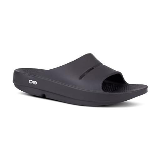OOFOS ooahh slide, sandali da atletica uomo, nero (black), 43 eu