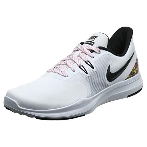 Nike w season tr 8 prnt, sneaker donna, multicolore (white/black/laser fuchsia 100), 36 eu