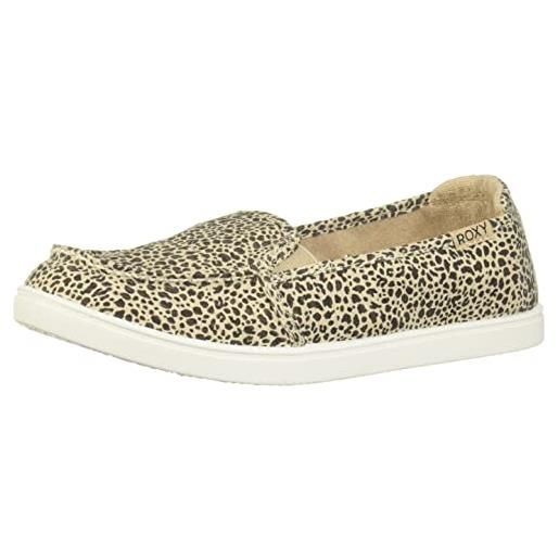 Roxy minnow sneaker slip on, scarpe da ginnastica donna, stampa leopardata exc, 37.5 eu