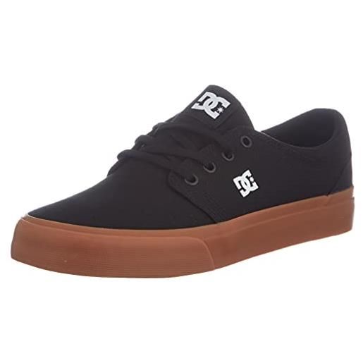 DC Shoes trase tx-uomo, scarpe da ginnastica, black gum, 36.5 eu