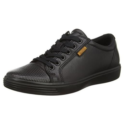 Ecco s7 - scarpe da ginnastica basse bambino, nero (black/lion59075), 37 eu