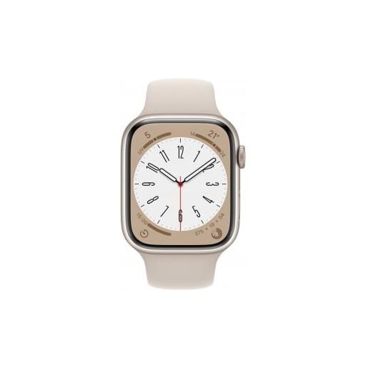 Apple smartwatch Apple watch series 8 gps 41mm cassa in alluminio galassia con cinturino sportivo galassia [mnp63ty/a]