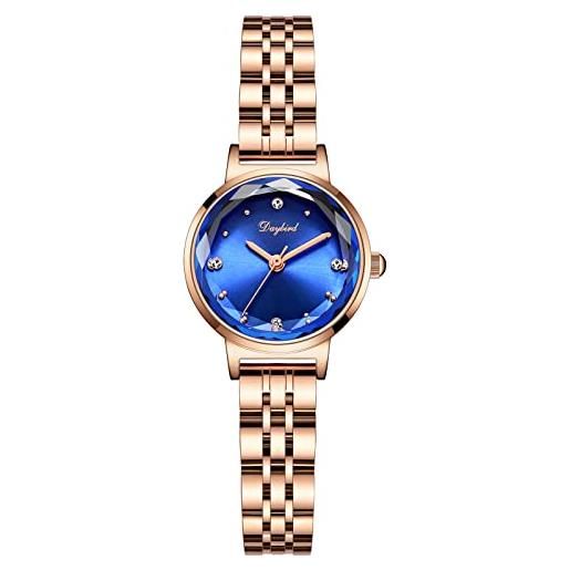 RORIOS donna orologio impermeabile analogico al quarzo orologio con cinturino in acciaio inox orologi da polso elegante orologio per donna