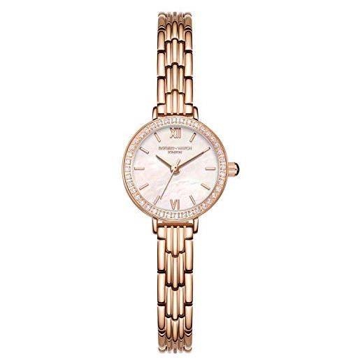 RORIOS elegante donna orologio analogico al quarzo orologio con cinturino in acciaio inox diamante dial moda donna orologio