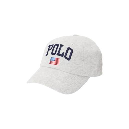 Polo Ralph Lauren cappellino da baseball in pile con logo grigio, grigio mélange, taglia unica