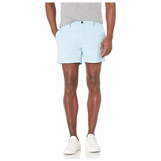 Amazon Essentials pantaloncini chino elasticizzati comodi senza pinces 13 cm slim (in precedenza goodthreads) uomo, nero, 29w