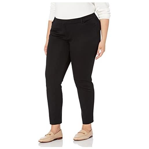 Amazon Essentials pantaloni alla caviglia skinny donna, nero, 44-46 corto