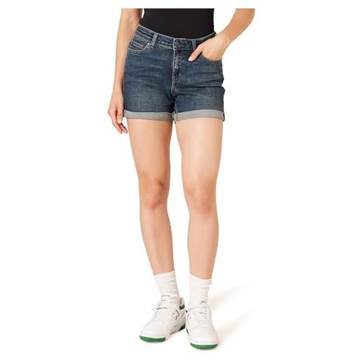 Amazon Essentials pantaloncini in denim 10 cm donna, denim scuro, 48