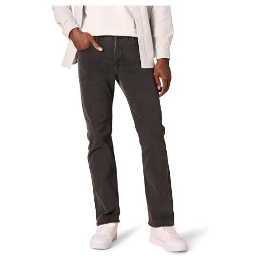 Amazon Essentials jeans con taglio dritto uomo, nero slavato, 31w / 32l