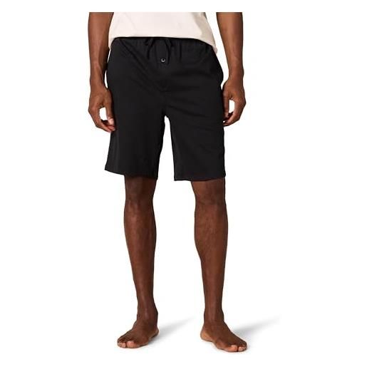 Amazon Essentials pantaloncini da pigiama in maglia da 22 cm (disponibili nelle taglie big & tall) uomo, nero, l