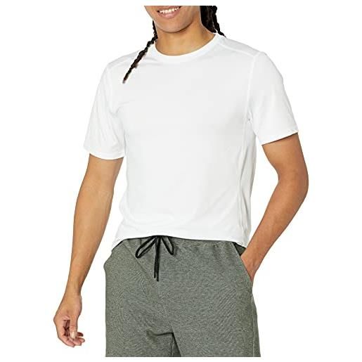 Amazon Essentials t-shirt a maniche corte elasticizzata tecnica uomo, bianco, xxl