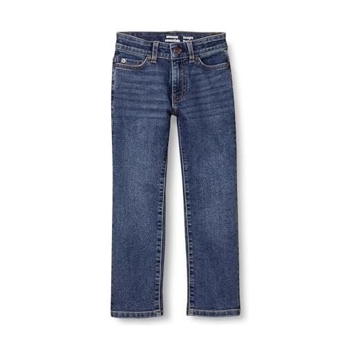 Amazon Essentials jeans normali dal taglio dritto bambini e ragazzi, delavé chiaro, 10 anni slim