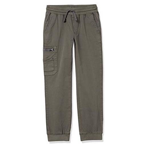Amazon Essentials pantaloni da jogging cargo in tessuto con tasca con cerniera bambini e ragazzi, grigio scuro, 3 anni