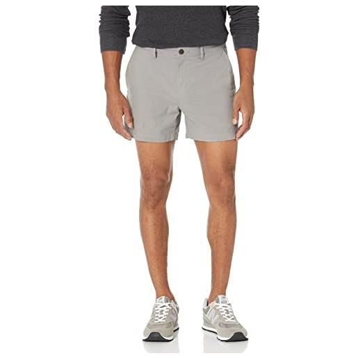 Amazon Essentials pantaloncini oxford elasticizzati comodi leggeri 13 cm slim (in precedenza goodthreads) uomo, argento metallizzato, 28w